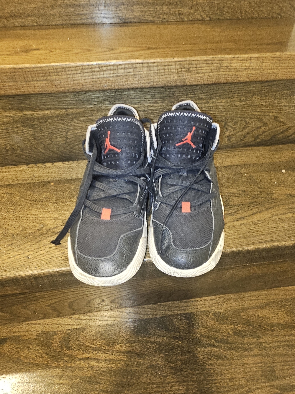 Air Jordan Black and Red Basketball Sneakers